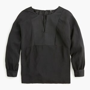 J.Crew Keyhole V-neck top satin-backed crepe NWT